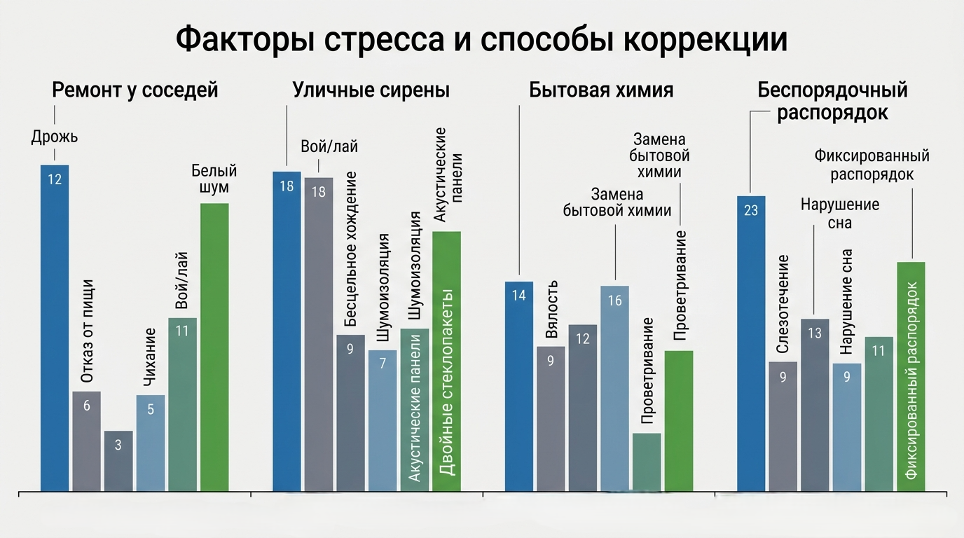 Факторы стресса в городской квартире